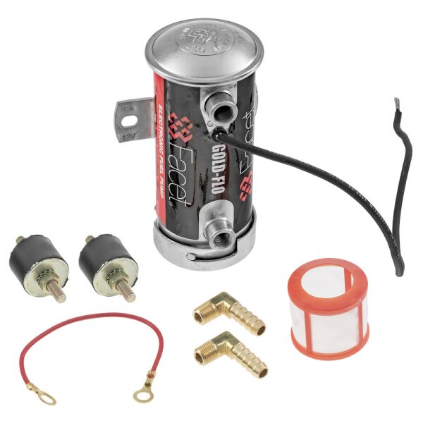 FACET FUEL PUMP KIT, CYLINDRICAL, ROAD, SILVER TOP UP TO 150 BHP, NEGATIVE EARTH