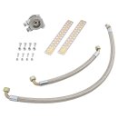 OIL COOLER INSTALLATION KIT, THERMOSTATIC, STAINLESS STEEL BRAIDED