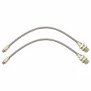 BRAKE HOSE SET, FRONT, PAIR, STAINLESS STEEL BRAIDED