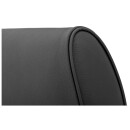 HEAD REST, OVAL SECTION, PLAIN, LEATHER, BLACK