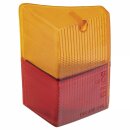 LENS, STOP/TAIL &amp; INDICATOR, PLASTIC, RED/AMBER, LH,...