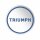 Radzentrum-Logo, &quot;Triumph&quot;,  blau auf silbrig 