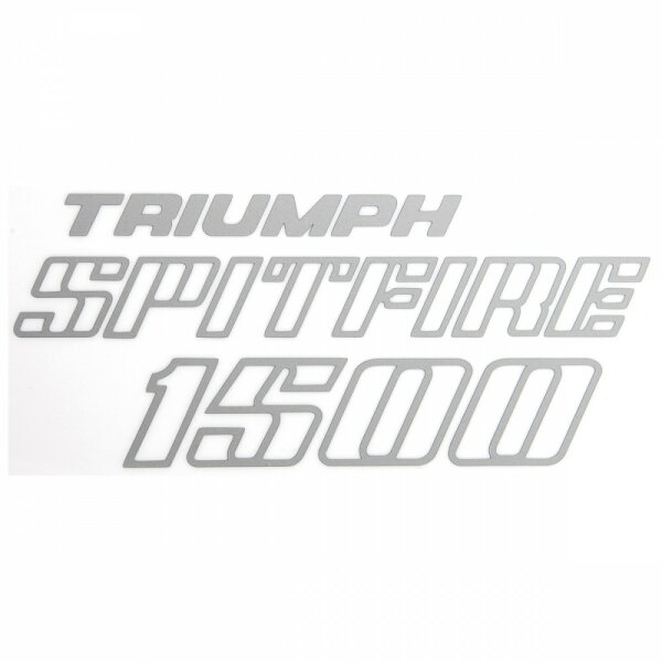 Heckdeckel-Schrift  silber,  &quot;Triumph Spitfire 1500&quot;