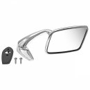 DOOR MIRROR, FLAT, STAINLESS STEEL, LH