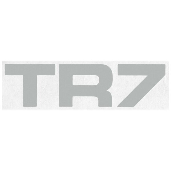 Aufkleber Kofferraumdeckel &quot;TR7&quot;  silbrig                 