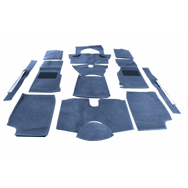 Teppichsatz Wolle,  blau