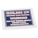 STICKER, GIRLING WARNING, RESERVOIR