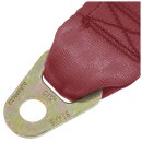 SEAT BELT VINTAGE, 3 POINT, SHORT RECEIVER, BOLT-IN, RED