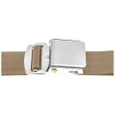 SEAT BELT VINTAGE, 3 POINT, SHORT RECEIVER, BOLT-IN, TAN