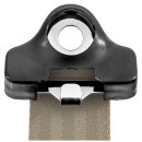 SEAT BELT VINTAGE, 3 POINT, SHORT RECEIVER, BOLT-IN, TAN