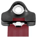 3-Punkt-Gurt rot, kurzer Schloss-Riemen, Hakenmontage