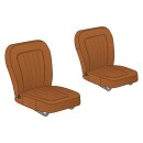 SEAT COVER SET, COMPETITION DELUXE, LEATHER, TAN/TAN...