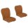 SEAT COVER SET, COMPETITION DELUXE, LEATHER, TAN/TAN PIPING, PAIR