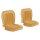 SEAT COVER SET, COMPETITION DELUXE, LEATHER, HONEY TAN/HONEY TAN PIPING, PAIR