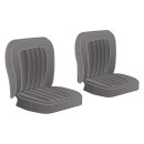 SEAT COVER SET, COMPETITION DELUXE, LEATHER, GREY/GREY...