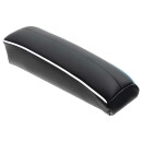 ARMREST ASSEMBLY, LEATHER, BLACK/WHITE PIPING