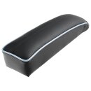 ARMREST ASSEMBLY, LEATHER, BLACK/LIGHT BLUE PIPING