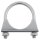 EXHAUST U CLAMP 1 5/8&quot; STAINLESS STEEL