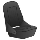 SEAT COVER SET, VINYL, BLACK/BLACK PIPING, PAIR