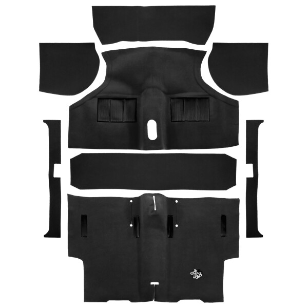 Teppichsatz vorgeformt, schwarz, Saloon ab 73