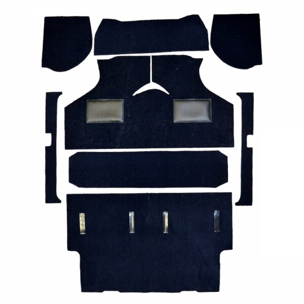 CARPET SET, MOULDED, NYLON, MINI 73 ON NAVY BLUE