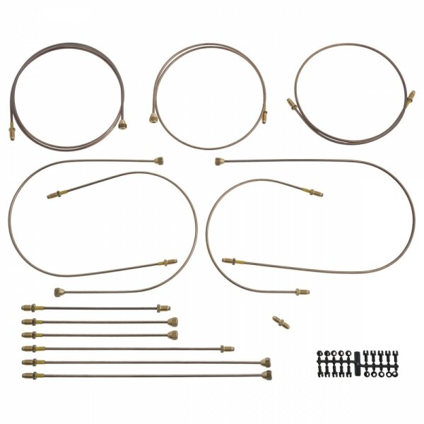 BRAKE PIPE SET, COPPER, LHD, NON ROTOFLEX