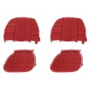 SEAT COVER KIT, VINYL, RED/WHITE, PAIR