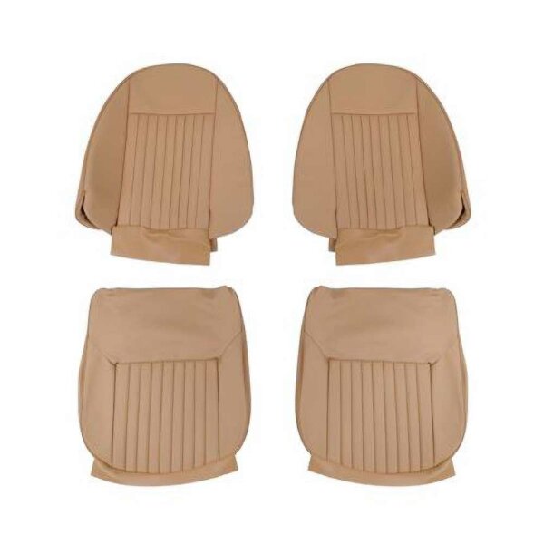 SEAT COVER KIT, RECLINING, WITHOUT HEADREST, VINYL, BISCUIT, PAIR