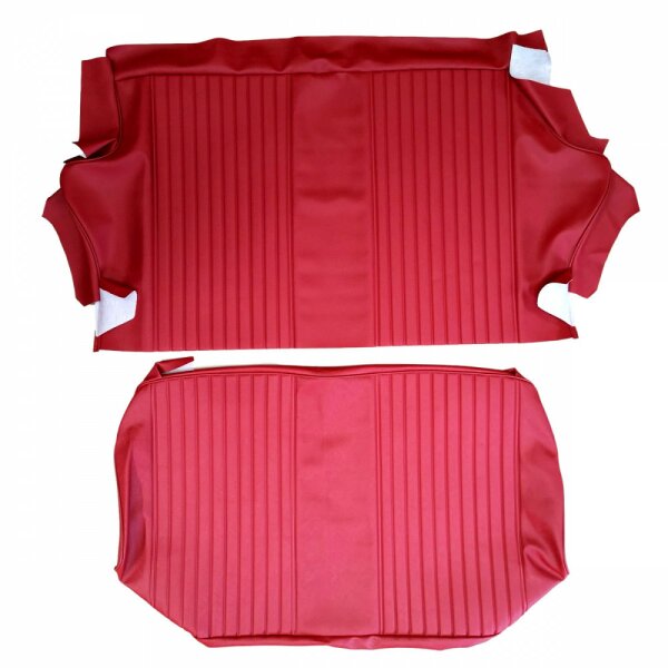 SEAT COVER KIT, REAR, VINYL, TARTAN RED