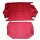 SEAT COVER KIT, REAR, VINYL, TARTAN RED