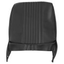 SEAT COVER, FRONT, SQUAB, VINYL, BLACK, NON RECLINING