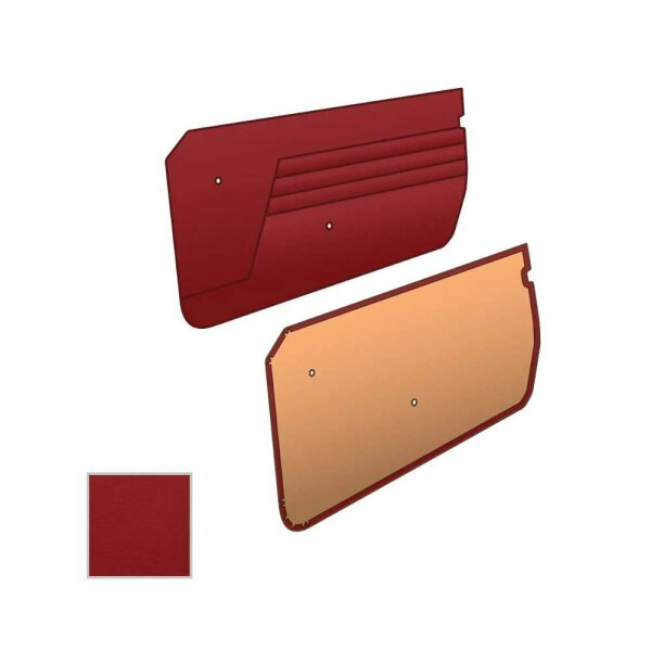 DOOR PANELS, VINYL, RED, PAIR