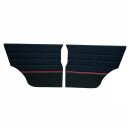 TRIM PANEL, REAR QUARTER, LIGHTNING CLOTH, BLACK/RED, PAIR