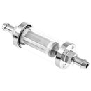 FUEL FILTER, CHROME &amp; GLASS 5/16&quot; (8MM)