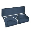 SEAT COVER SET, REAR, VINYL, A-H BLUE/CHROME PIPING, PAIR