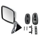 DOOR MIRROR, FLAT, STAINLESS STEEL, LH, AFTERMARKET