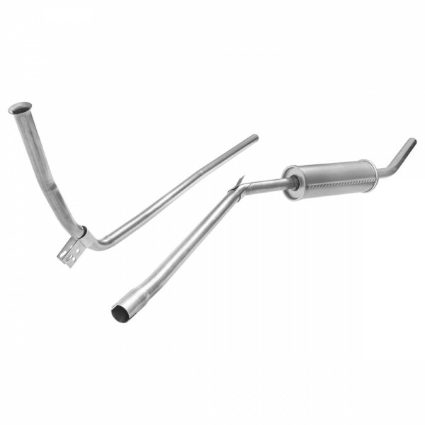 EXHAUST SYSTEM, SINGLE BOX, 2 PIECE