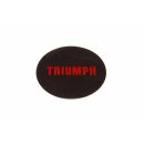 Raddeckelbadge/Folie Triumph schwarz/rot