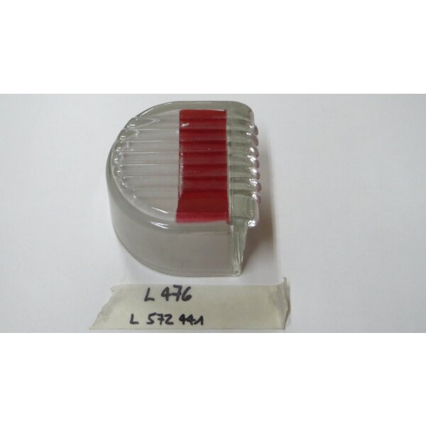 LENS/GLASS D-LAMP, RED WITH OVERHANG NUMBERPLATE LAMP, L476, L572442