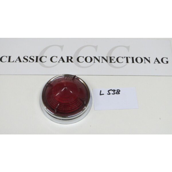 CHROME RING STRAIGHT,GLASS RED, L538, L574259