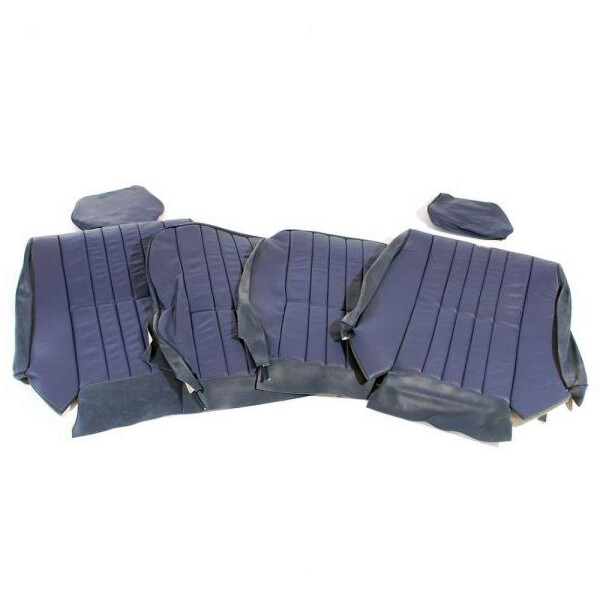 SEAT TRIM COVER KIT - LARGE D TYPE HEADREST - BLUE LEATHER