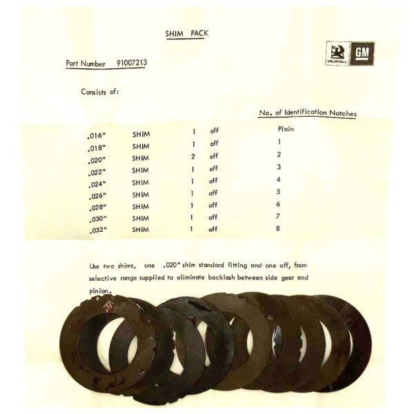 SHIM-SET DIFFERENTIAL SIDE GEAR