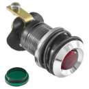 Warnlampe, rote und gr&uuml;ne Linse