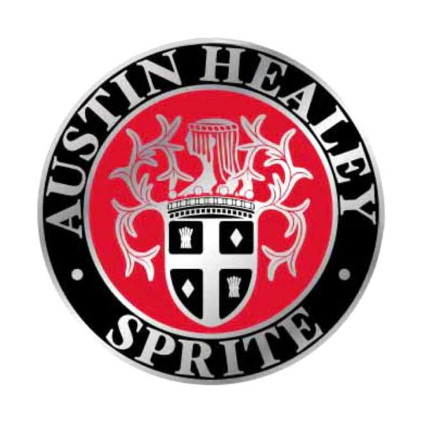Badge AUSTIN-HEALEY SPRITE, zu Moto-Lita-Lenkr&auml;dern und Schalthebel-Knopf 