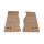 FOOTWELL MATS PAIR TR6 WITH LOGO BEIGE VELOUR RHD OR LHD