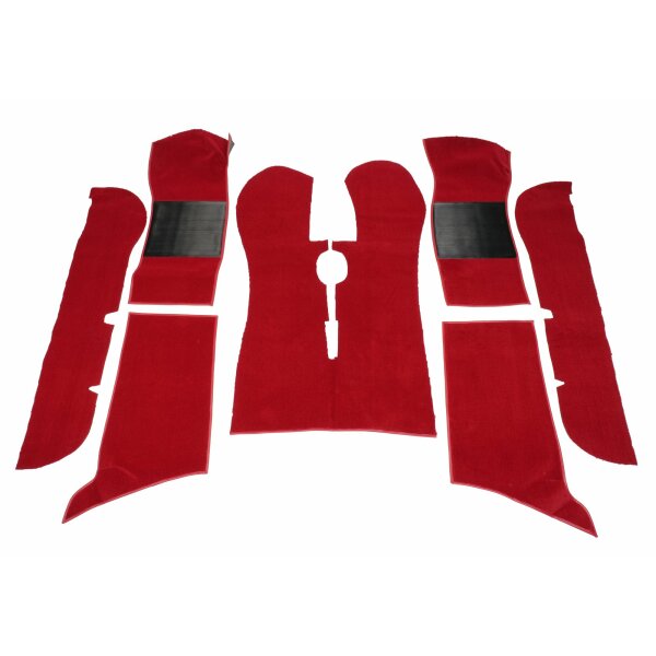 CARPET SET TUFTED, TARTAN-RED