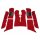 CARPET SET TUFTED, TARTAN-RED