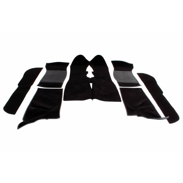 Teppichsatz Wolle "Luxury", schwarz