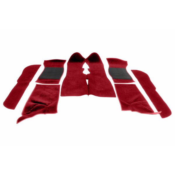 Teppichsatz Wolle "Luxury", tartan-rot