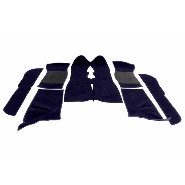 Teppichsatz Wolle "Luxury", navy-blau